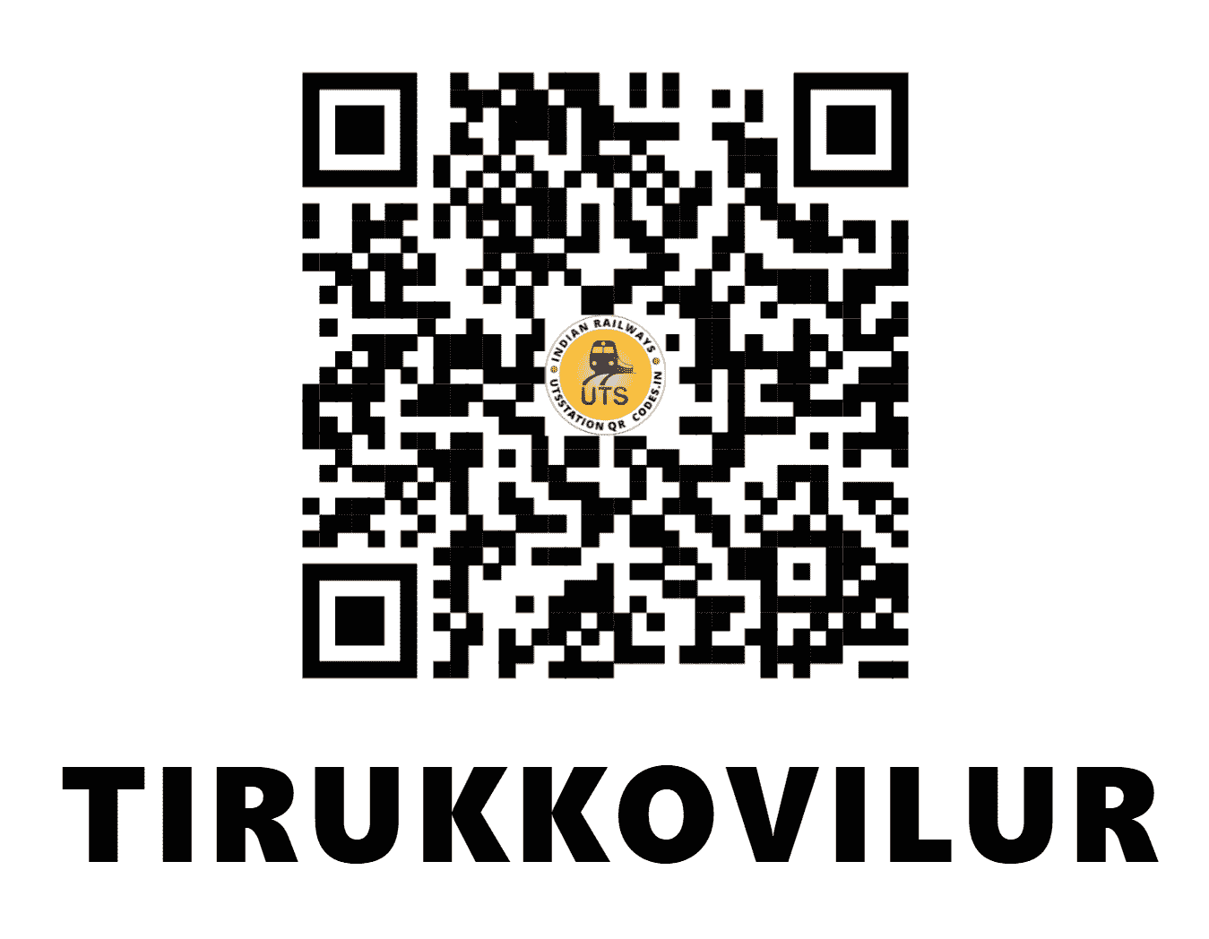 UTS QR Code for TIRUKKOVILUR - TRK (SR - TAMIL NADU)